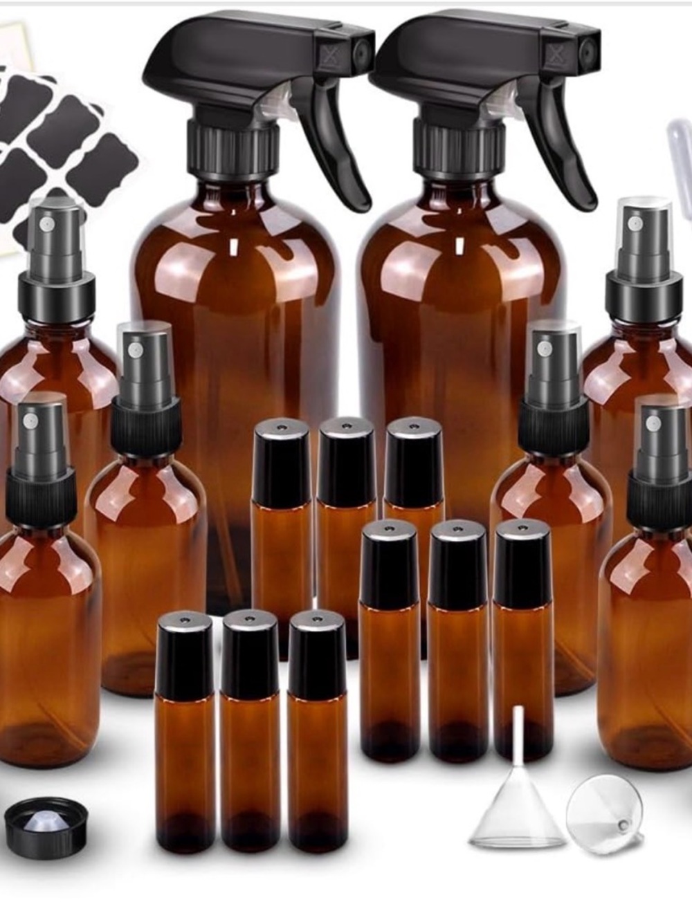 Glass Spray Bottles Set - Brown Kraft Box